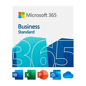 MICROSOFT 365 BUSINESS STANDARD, 1 Licencia -1 usuario- ESD - Version Premium de Outlook, Word, Excel, PowerPoint, OneNote