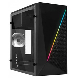 Gabinete ACTECK KIOTO GC460 RGB ESSENTIAL, Gabinete, Micro-ATX, Mini-ITX, Negro, 500 W